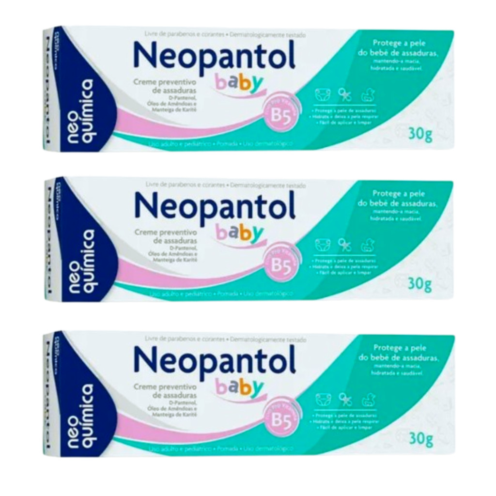Kit 3 und Neopantol Baby 50mg Pomada 30g em Oferta na Shopee