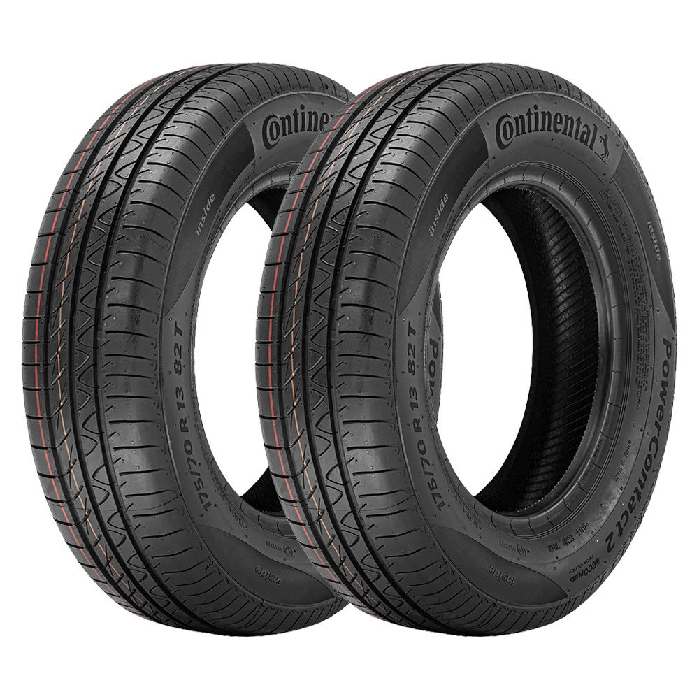 Jogo 2 Pneus Continental Aro 14 PowerContact 2 185/70R14 88H em Oferta na Shopee