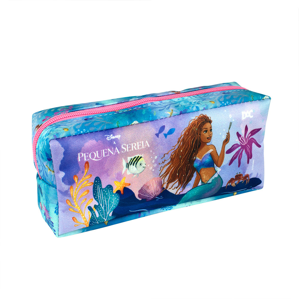 Estojo Escolar Dac Uma Divisão Cor Princesas Ariel Pequena Sereia Ariel 1 Nível