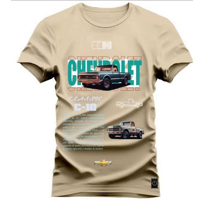camiseta plus size camionete c-10 Chevrolet antiga blusa estampada 100%algodao
