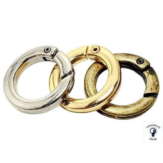 Argola mosquetão Articulada Ouro Velho 2,0  cm 4 unidades