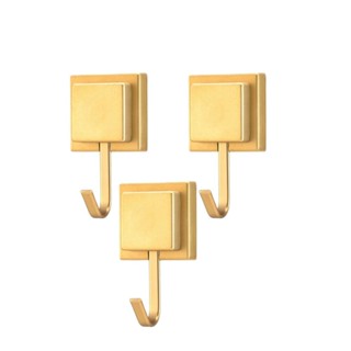 KIT 3 GANCHO CABIDE SUPORTE PORTA TOALHA DE ROSTO BANHEIRO DOURADO em Oferta na Shopee