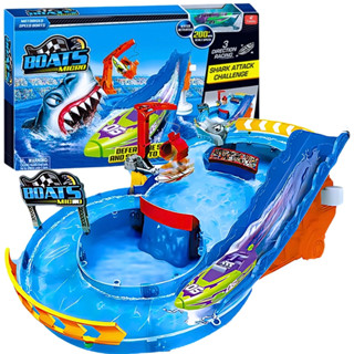 Pista de Barco Elétrico Com Guindaste Tubarão Rampa Castela em Oferta na Shopee