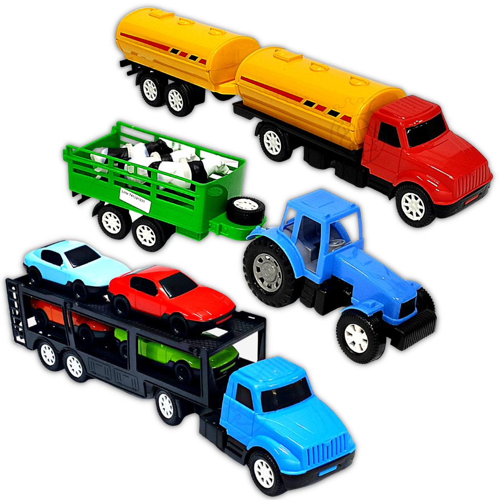 Caminhão Trator Cegonha Cegonhera Pipa Brinquedo Carreta Carrinho Tanque