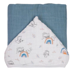 Toalha De Banho Bebê Papi Soft Com Capuz Estampada