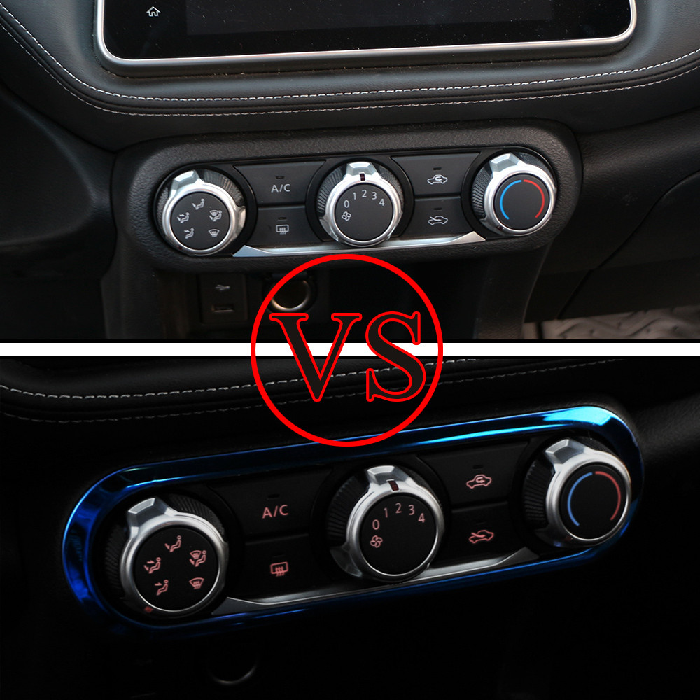 Painel De Ar Do Carro Em Aço Inoxidável Decoração Círculo Guarnição Para Nissan Kicks 2017-2021 AC Botão Capa Adesivo Ac