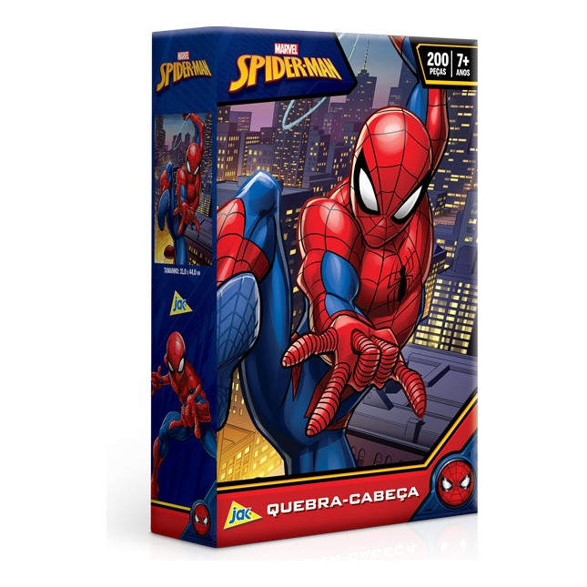 Quebra Cabeça Puzzle Homem Aranha Spiderman 200 Peças Jak