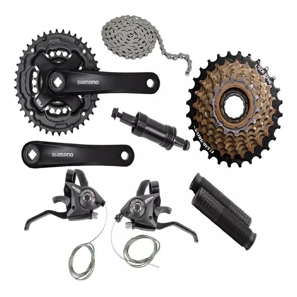 Kit Relação 21v Bike Rapid Fire Catraca + Pedivela Shimano