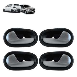 Kit Jogo 4 Maçanetas Internas Puxador Portas Dianteira Traseira Sandero Logan 2015 2016 2017 2018 2019 202 em Oferta na Shopee