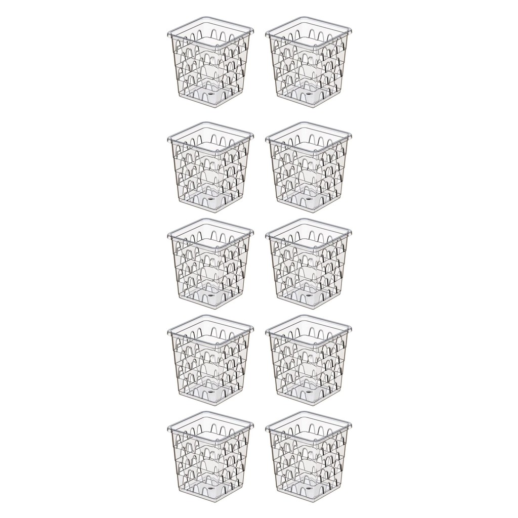 Kit 10 Cesto Cestinho Organizador Multiuso Quadrado Alto Decorativo Design Versátil Prático