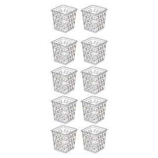 Kit 10 Cesto Cestinho Organizador Multiuso Quadrado Alto Decorativo Design Versátil Prático