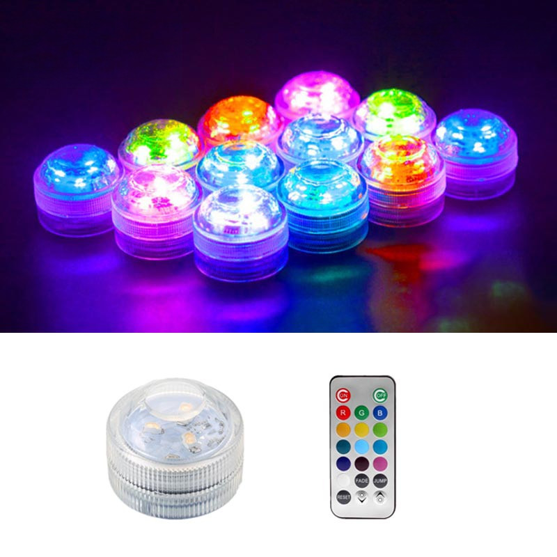 Led Colorido Lâmpada Do Tanque De Peixes À Prova Dwaterproof Água Controle Remoto Vela Mergulho Luzes Luz Para Aquário