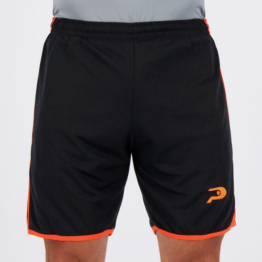 Calção Placar Tarumã Preto e Laranja em Oferta na Shopee