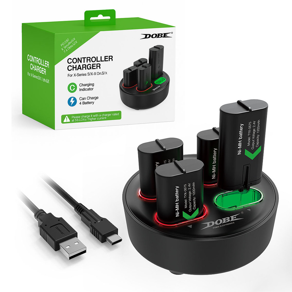 Base Carregadora Para Xbox Series/One S/X+4 Baterias 1200mAh TYX-0645S em Oferta na Shopee