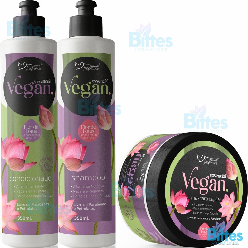 Kit Vegano Suave Fragrance Cosméticos Nutrição e Hidratação