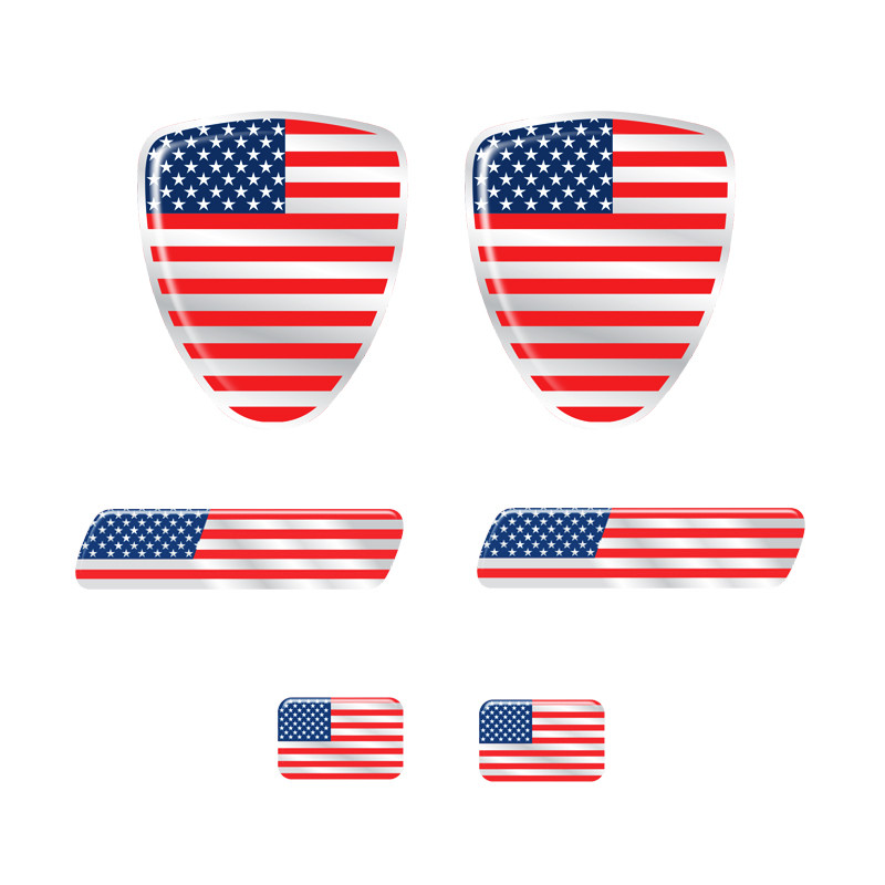 Adesivo Bandeira Estados Unidos Escudo Placa Coluna Resinado em Oferta na Shopee