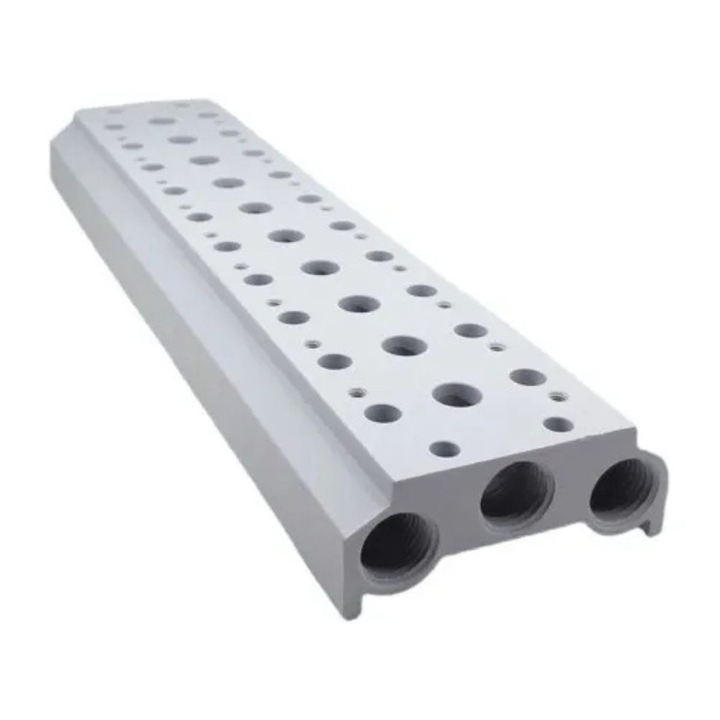 Bloco Manifold Para 3 Válvulas Pneumáticas 4v200