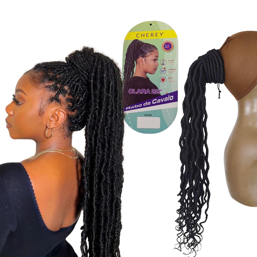 Rabo de Cavalo Dreads Fibra Sintética Premium Faux locs 55 cm