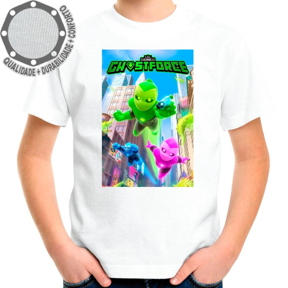 Camiseta Ghostforce Personagens Ghost Force Camisa Personalizada Adulto e Infantil