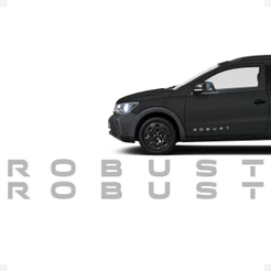 Adesivos Laterais Compativel Saveiro Robust 2024 Cinza