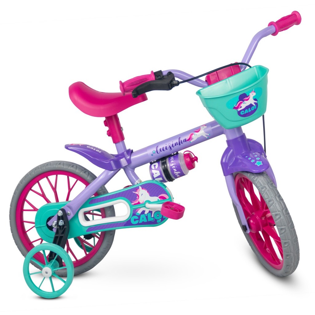 Bicicleta Cecizinha Caloi Nathor Unicórnio Rodinhas Aro 12