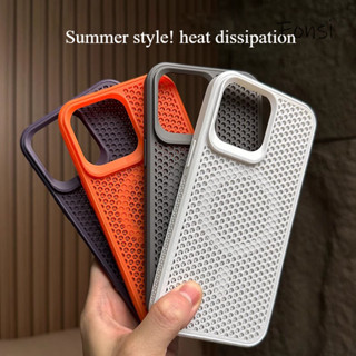 Capa De Silicone Luxuosa Com Dissipação De Calor Magnética E Respirabilidade Para iPhone 16 15 14 Plus 13 12 11 Pro Max em Oferta na Shopee