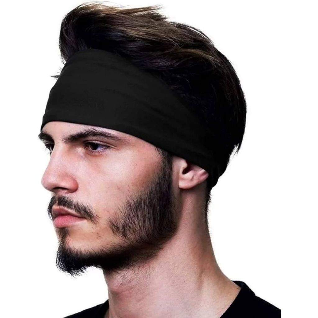 1 Faixa de Cabelo em Malha Elástica Tiara Esportiva Fitness Yoga Academia Dia Dia