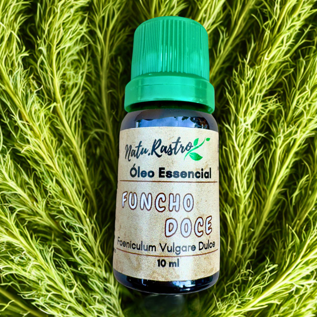 Óleo Essencial de Funcho Doce Natu.Rastro 10ml -melhoria na digestão e  alívio de cólicas