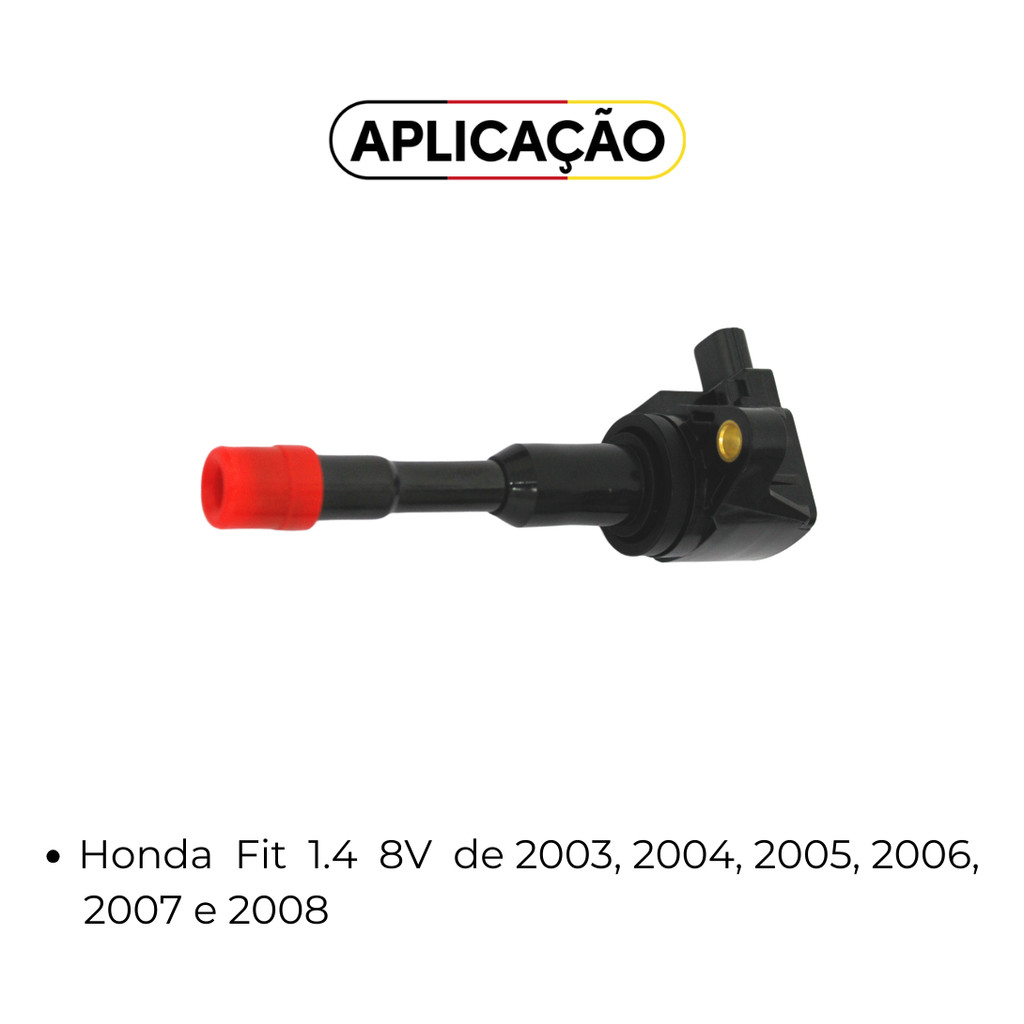 Detalhes do Bobina De Ignição Honda Fit 1.4 8v Traseira 2004 À 2008