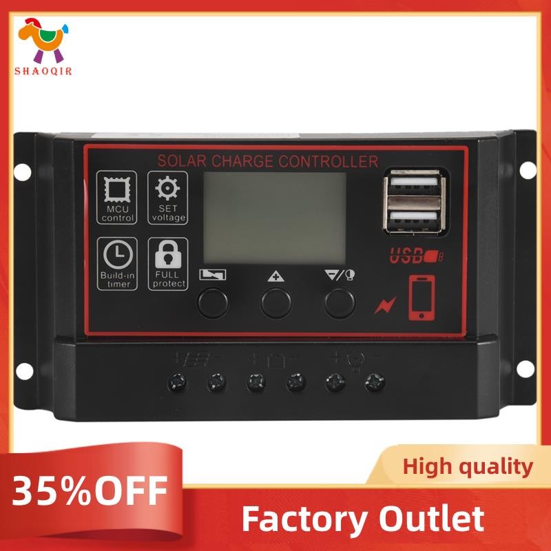Controlador De Carga Solar 100A , Painel , 12V , 24V , Display LCD Regulador De Bateria Com Porta USB