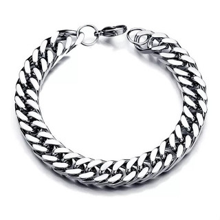 Pulseira Bracelete Masculino Feminino Elo Grumet Duplo 8mm Largura Aço Inox Cirurgico Prata em Oferta na Shopee