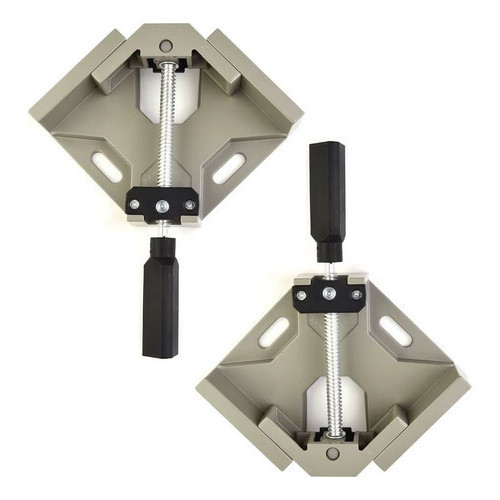 Kit 2 Esquadro Solda Morsa Angular Grampo 90 Grau Marcenaria
