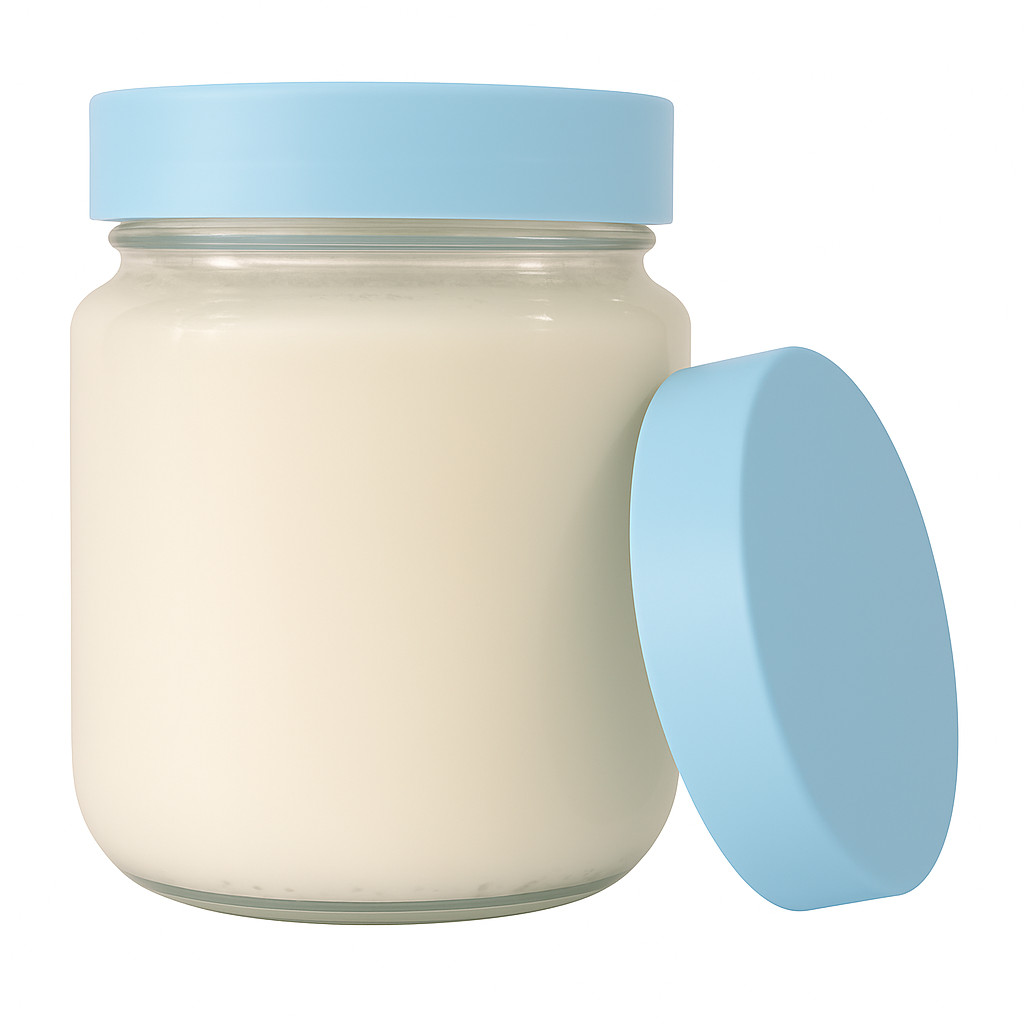 12 Potes De Vidro Frasco 200ml Com Tampas Plasticas Azul BPA Free Armazenamento de Leite Materno