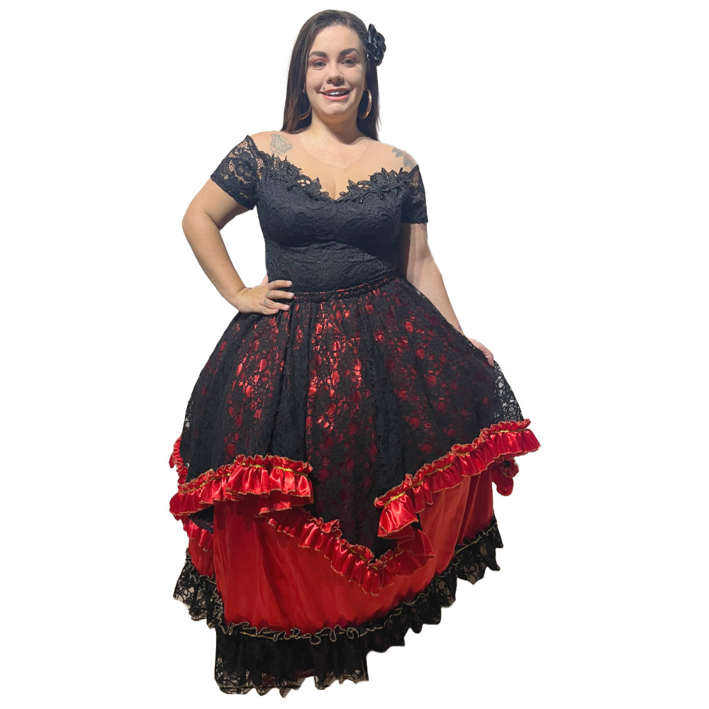 Conjunto Saia e Body Corpete  Pomba Gira Cigana
