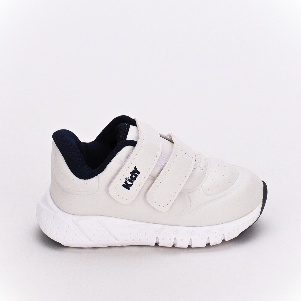 Tênis Infantil Menino Kidy Equilíbrio Fecho Duplo Branco em Oferta na Shopee
