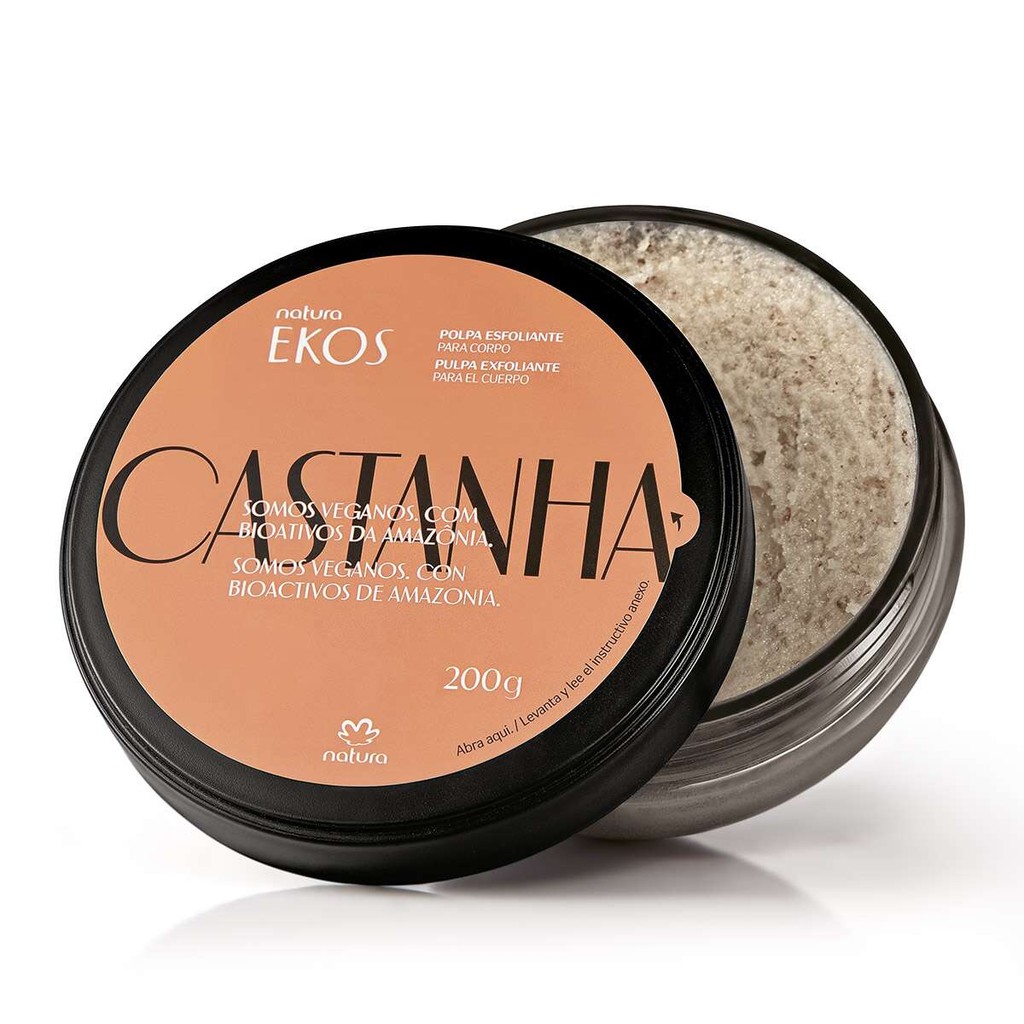 Polpa Esfoliante para o Corpo Ekos Castanha Ekos 200g em Oferta na Shopee