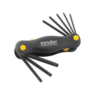 Chaves hexalobular Jogo T9 a T40 suporte plást 8 pçs VONDER em Oferta na Shopee