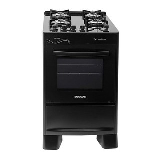 FOGÃO SUGGAR NEO GLASS 4 QUEIMADORES PRETO BIVOLT FGVNG410PT
