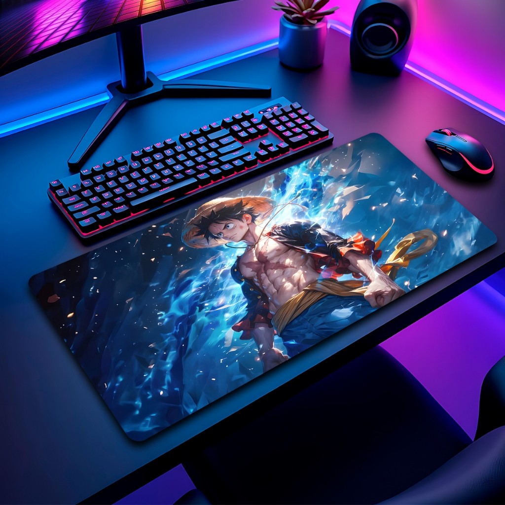 Mouse Pad One Piec Gamer Antiderrapante Grande Estampado Personalizado 70x35 Cm