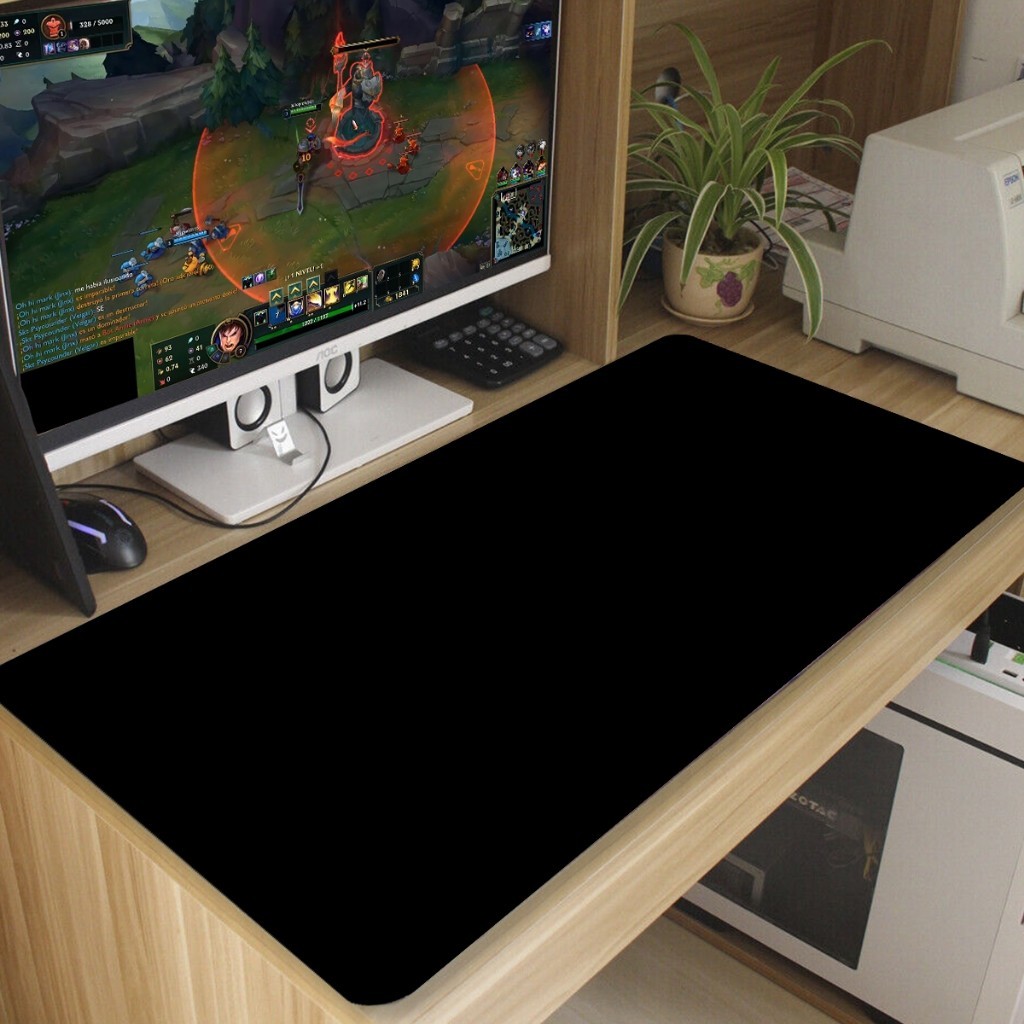 Mouse Pad Preto Basico Antiderrapante Diversas Estampas 70x35 cm