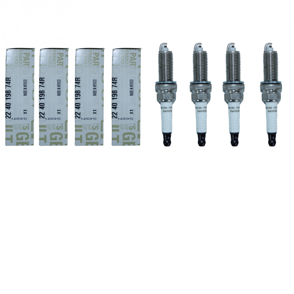 Kit 4 velas ignição Renault Duster Oroch Logan Sandero motor sce 1.6 16v em Oferta na Shopee