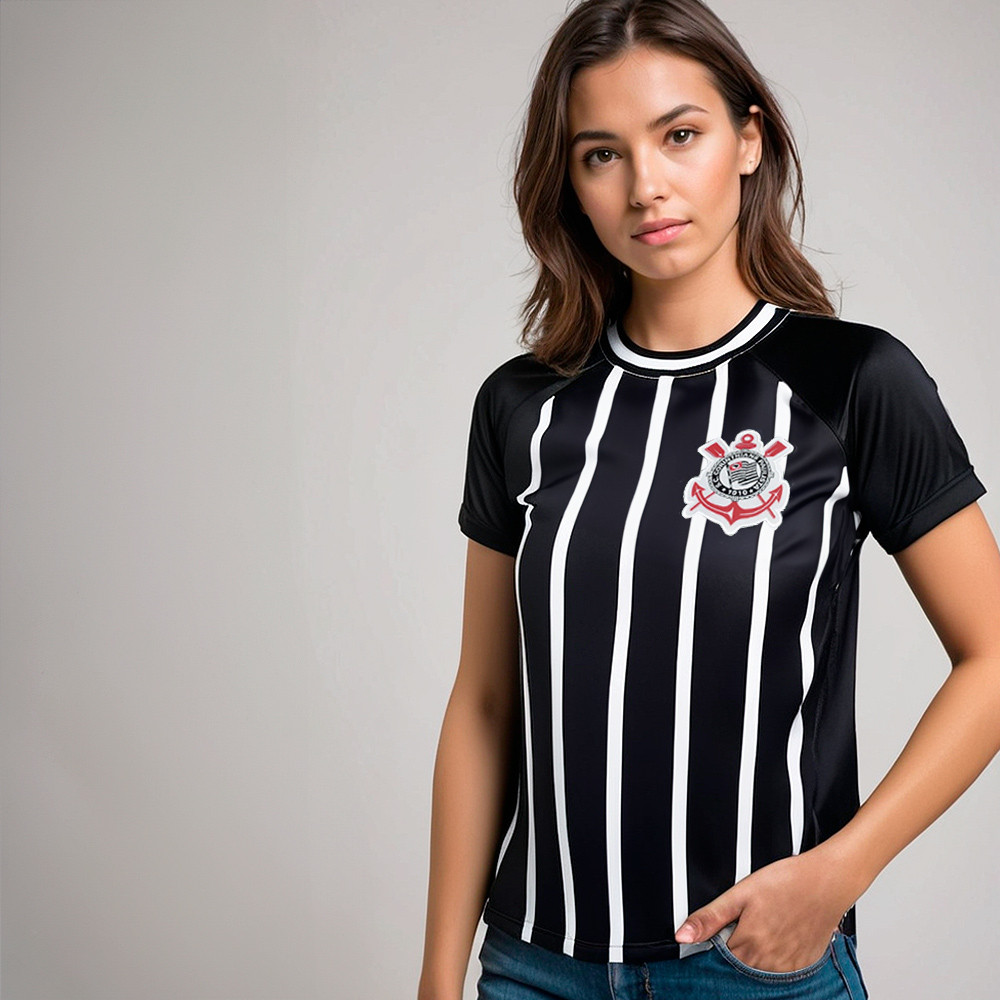 Camisa Feminina Corinthians Oficial - Comprar com Melhor Preço em Blusas