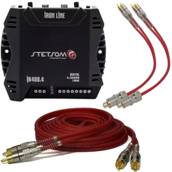 Módulo Amplificador Som Automotivo Ir400.4 + Cabo Rca E 2 Y