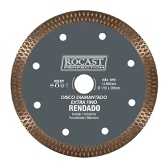 Disco Diamantado Rendado Para Porcelanato - Extrafino 110 x 20mm (34,0017) - Rocast