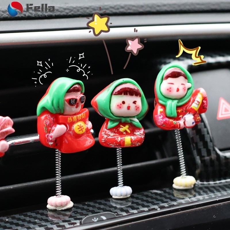 Brinquedo Shaking Girl-Acessório Interior Automotivo-Decoração Do Console Central Painel-Autoadesivo , Fofo , Engraçado