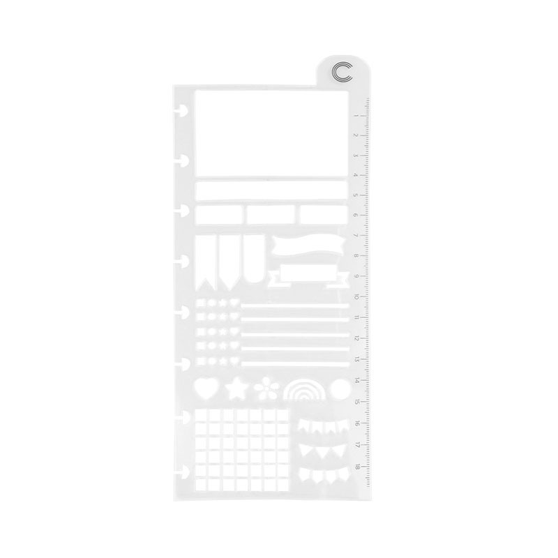 Régua Stencil 19cm CIRE0002 Caderno Inteligente - Stationery
