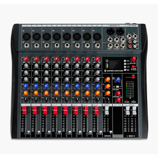 Mesa Som Profissional 8 Canais Console Misturador Usb Efeito em Oferta na Shopee