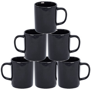 Kit 6 Unidades Canecas Retas Porcelana Conjunto Xicara Jogo Chá e Café Chocolate 200ML em Oferta na Shopee