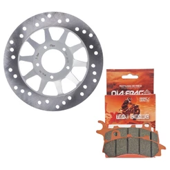 Disco de Freio Dianteiro Nxr 160 Bros Combi Brake 2018-2026 + Pastilhas Diafrag (Cerâmica)