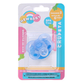 Chupeta New Baby Glitter Silicone Fase 2 em Oferta na Shopee